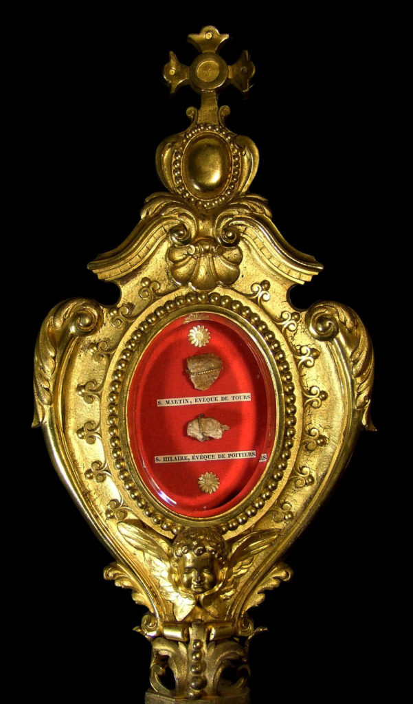 Reliquaire réunissant des reliques ex ossibus de saint Martin et de saint Hilaire